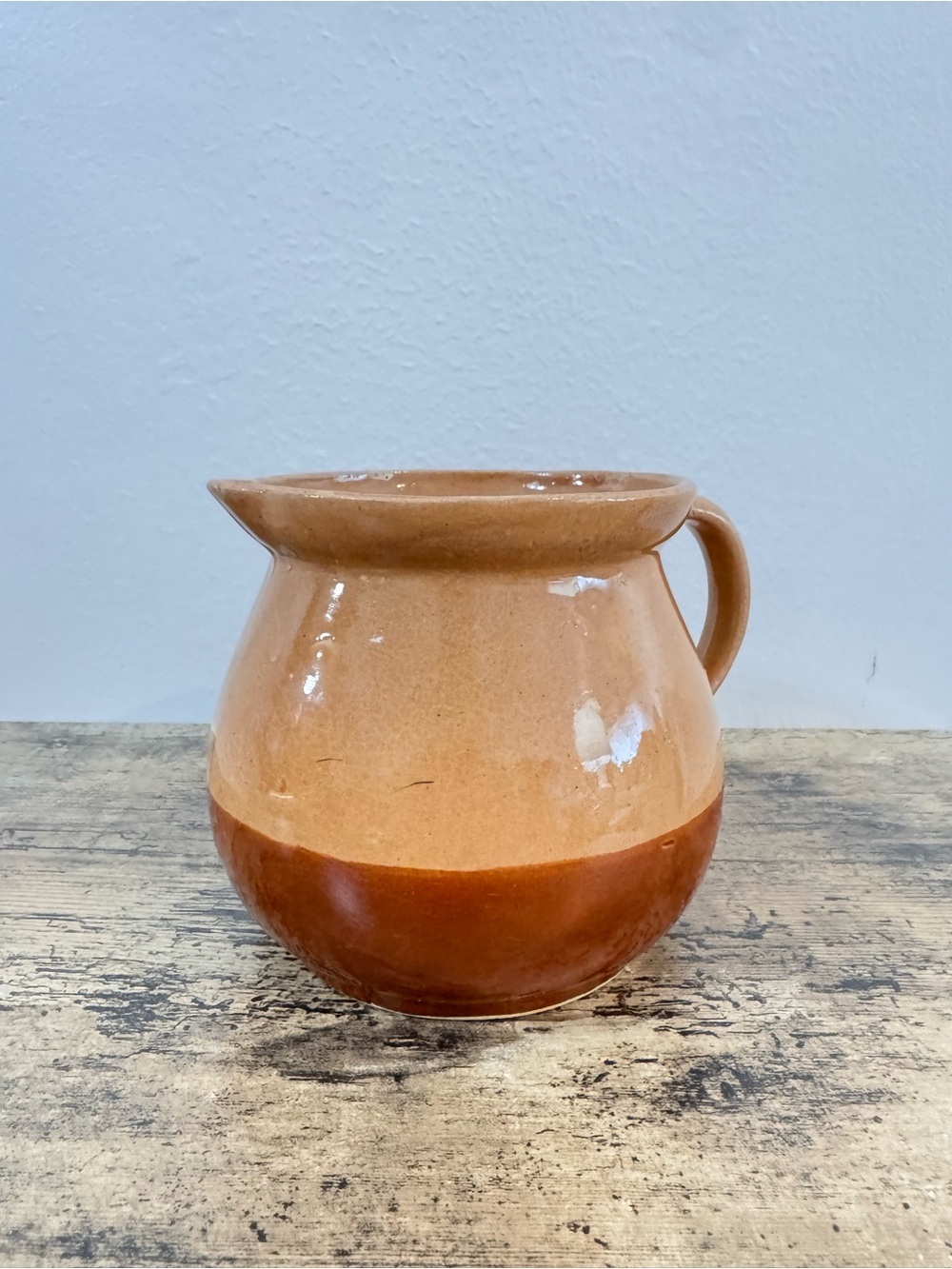 Cabimar Stoneware | Two-Tone Tan & Brown Glazed Ceramic Jug - Picture 9 of 9
